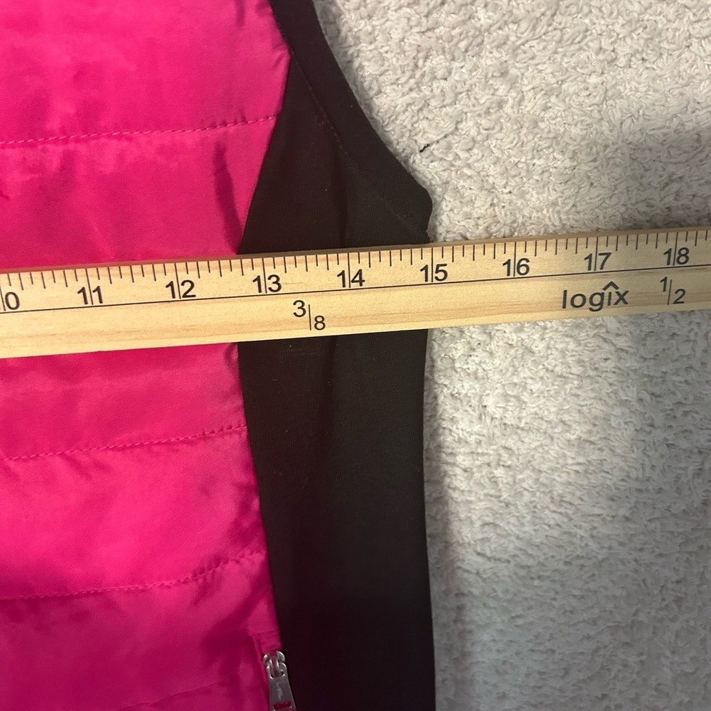 Lauren Ralph Lauren Vest Womens Medium S Pink Black Full Zip Performance Puffer - Picture 4 of 8